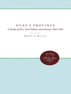 cover image of The Duke's Province